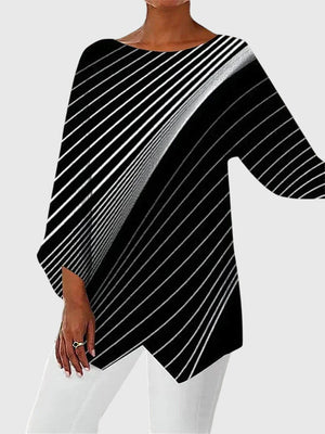 The Adèle Printed Crew-Neck Top