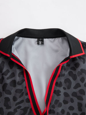 The Geneviève Leopard Chiffon Set