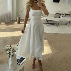 Square Neck Midi Dress