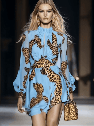 The Line Chiffon Mini Dress