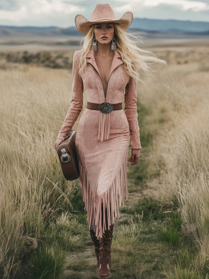The Réparate Suede Midi Dress