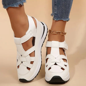 Wrap-Front Flat Sandals
