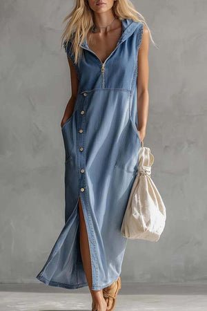 The Élianne Denim Midi Dress