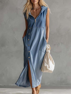 The Élianne Denim Midi Dress