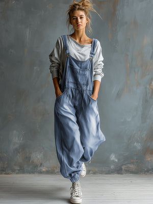The Gunthilde Denim Dungarees