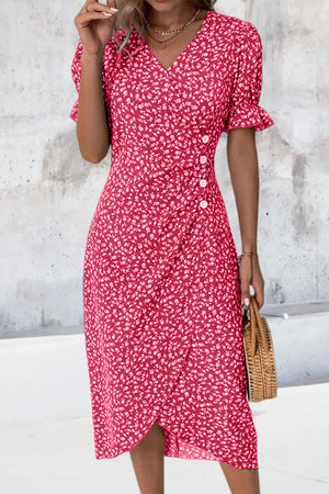 Floral V-Neck Dress