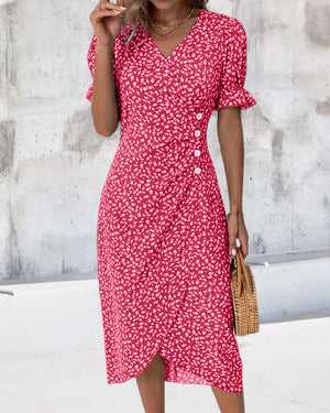 Floral V-Neck Dress