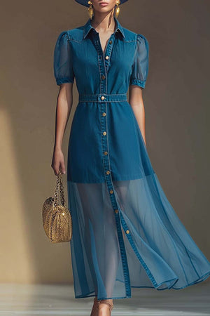 The Bolande Denim Maxi Dress