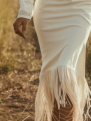 The Maï Denim Maxi Dress