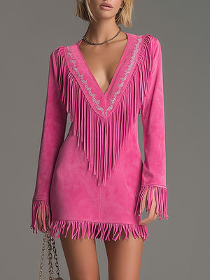 The Patience Suede Mini Dress