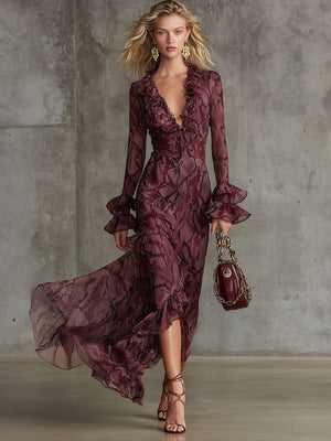 The Bonaventure Chiffon Maxi Dress