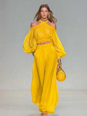 The Joëlle Halterneck Chiffon Set