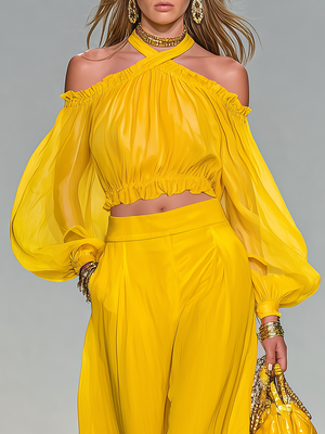 The Joëlle Halterneck Chiffon Set