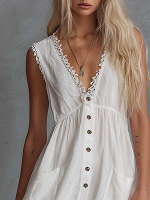 The Émérance Cotton Linen Mini Dress