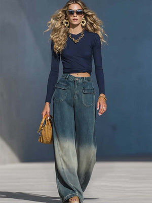 The Julienne-Rose Denim Trousers