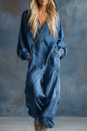 The Idelette Denim Jumpsuit