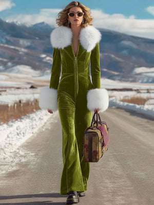 The Huguette-Marie Velvet Jumpsuit