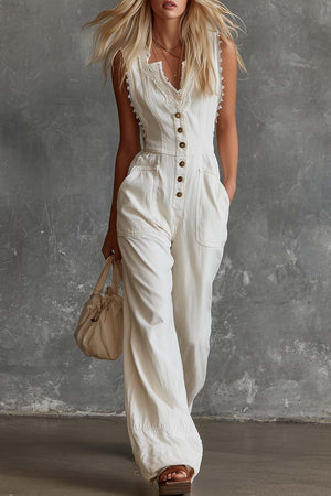 The Gudelinde Cotton Linen Jumpsuit