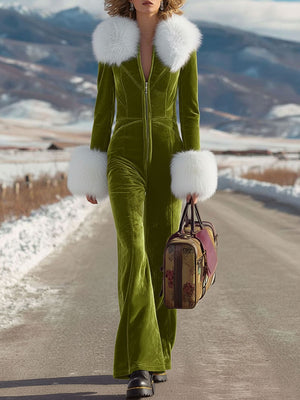 The Huguette-Marie Velvet Jumpsuit