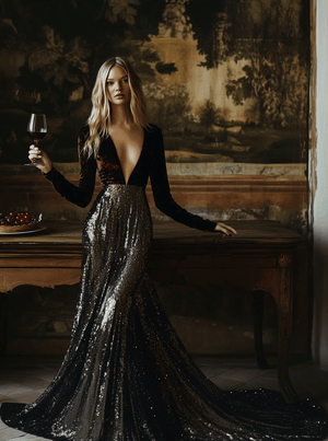 The Candide Velvet Maxi Dress
