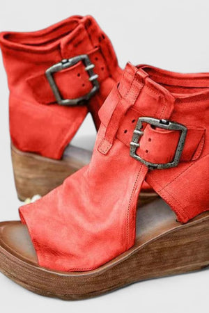 Ankle-Strap Wedge Sandals