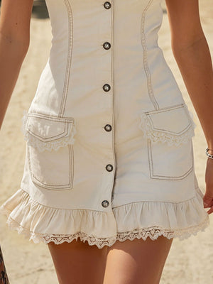 The Apollonie Denim Mini Dress