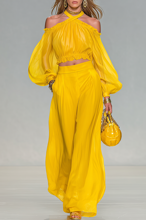 The Joëlle Halterneck Chiffon Set
