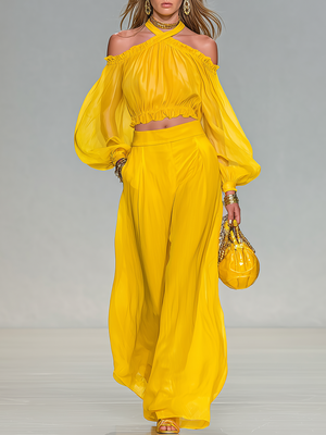 The Joëlle Halterneck Chiffon Set