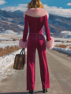 The Huguette-Marie Velvet Jumpsuit