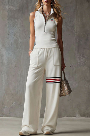The Clotilde Striped Denim Set
