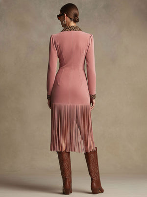 The Araminthe Suede Midi Dress