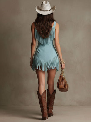 The Ariette Suede Mini Dress