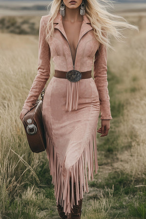 The Réparate Suede Midi Dress