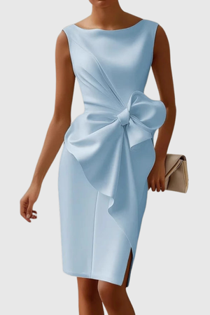 Bow-Detail Bodycon Midi Dress