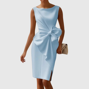 Bow-Detail Bodycon Midi Dress
