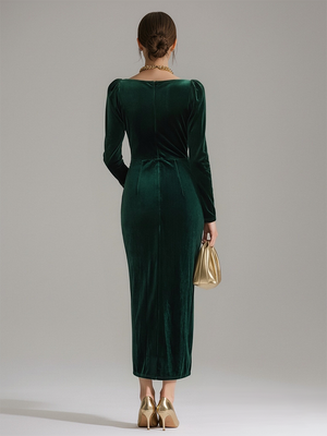 The Laurette Velvet Midi Dress
