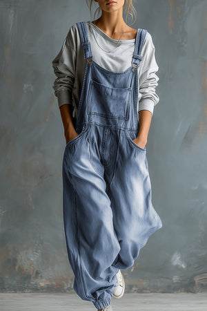 The Gunthilde Denim Dungarees