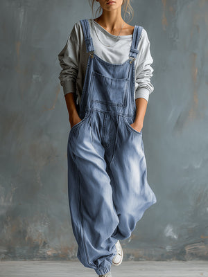 The Gunthilde Denim Dungarees