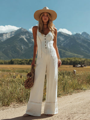 The Léane Cotton Linen Jumpsuit