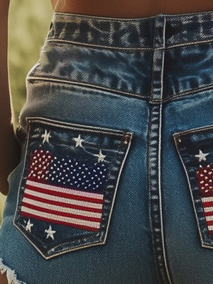 The Liutgarde Denim Shorts