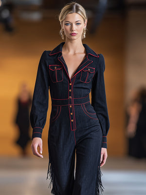 The Jaspine Denim Jumpsuit
