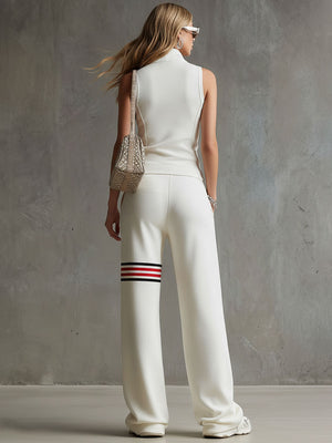 The Clotilde Striped Denim Set