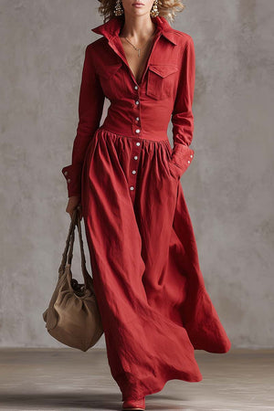The Marie-Claire Cotton Linen Maxi Dress