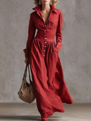 The Marie-Claire Cotton Linen Maxi Dress