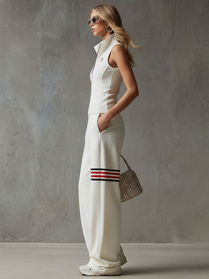 The Clotilde Striped Denim Set