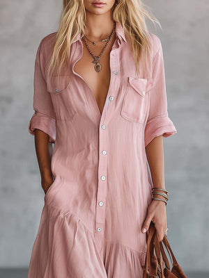 The Christel Cotton Linen Maxi Dress