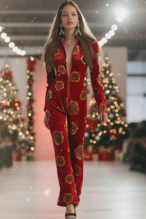The Mirabelle Velvet Jumpsuit