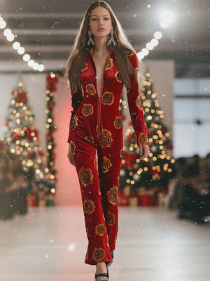 The Mirabelle Velvet Jumpsuit