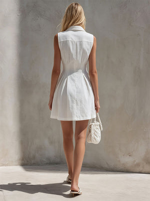 The Foy Cotton Linen Mini Dress