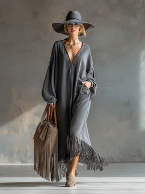 The Sérénade Denim Maxi Dress